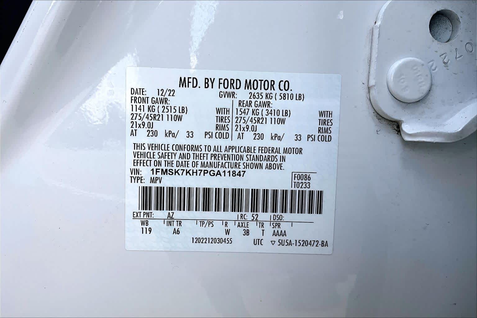 2023 Ford Explorer ST-Line Star White Metallic Tri-Coat at Lexus Southwest Houston