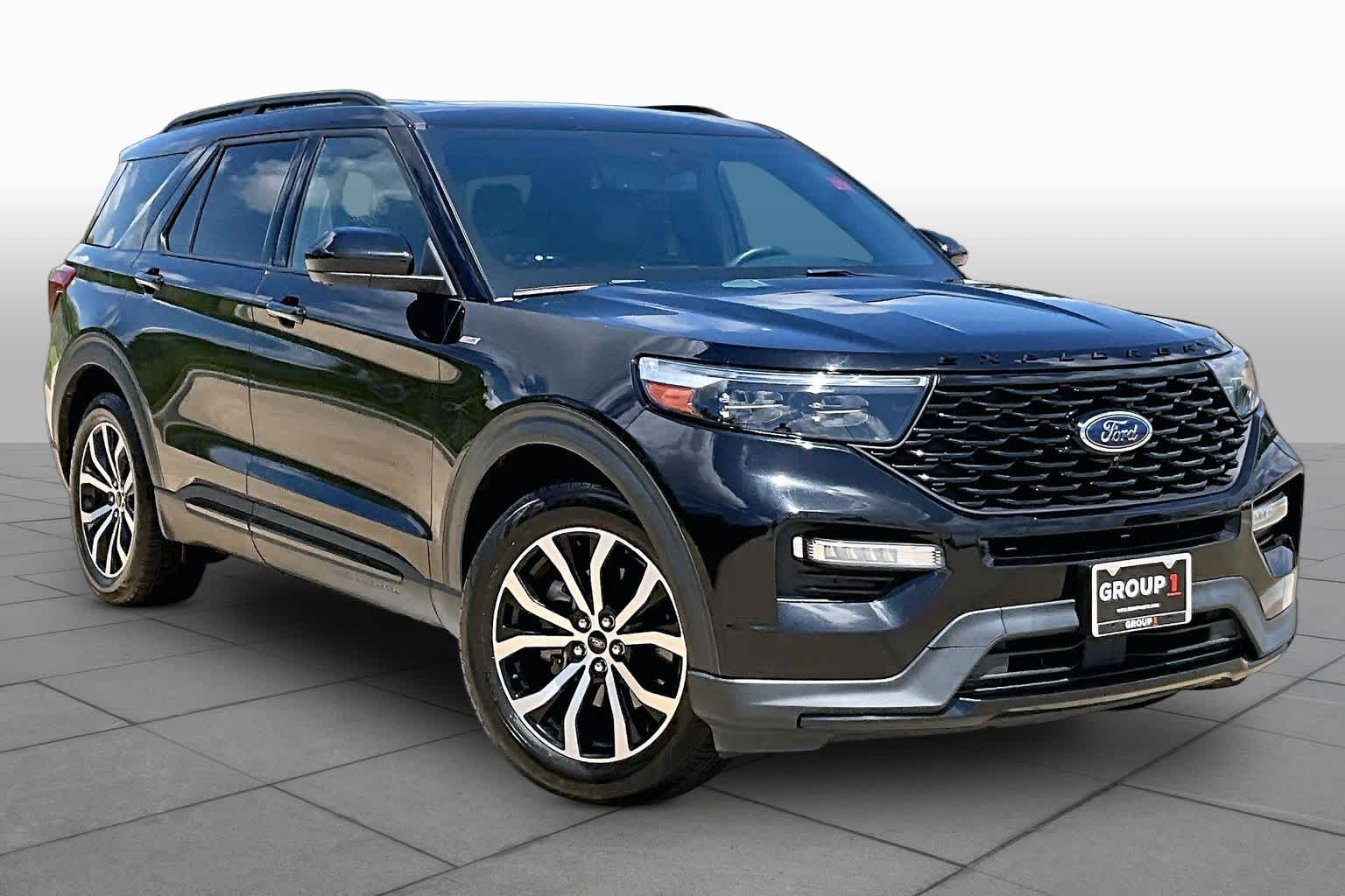 2022 Ford Explorer ST-Line Agate Black Metallic at Group 1 GMC Buick South