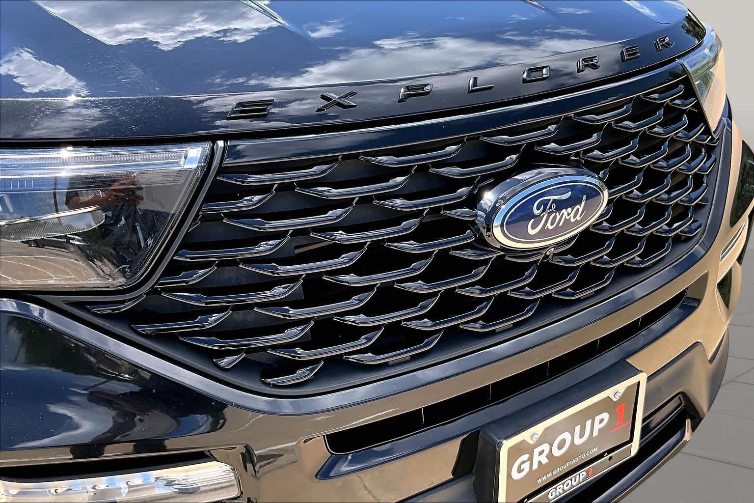 2022 Ford Explorer ST-Line Agate Black Metallic at Group 1 GMC Buick South