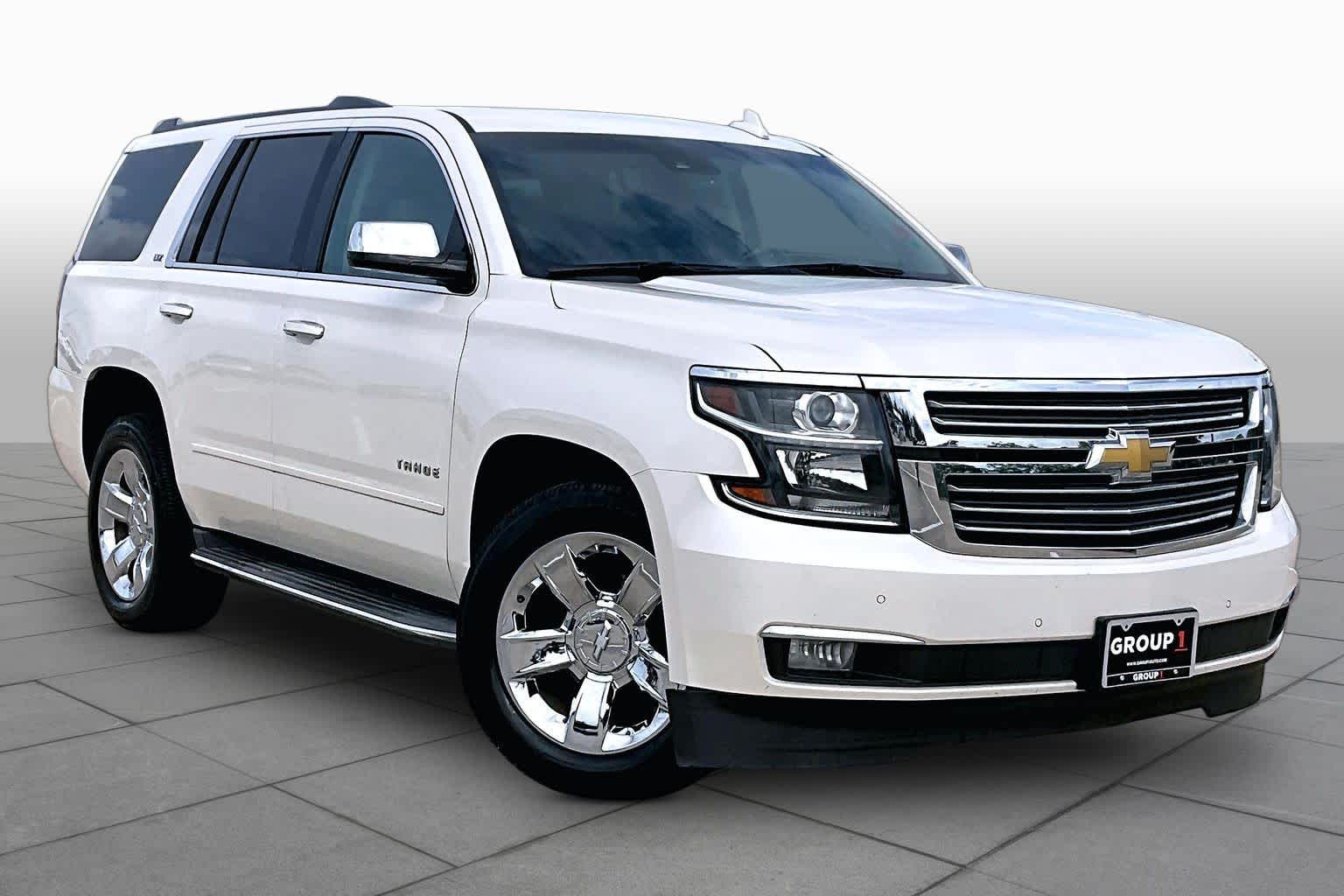 2015 Chevrolet Tahoe LTZ White Diamond Tricoat at Texan GMC Buick
