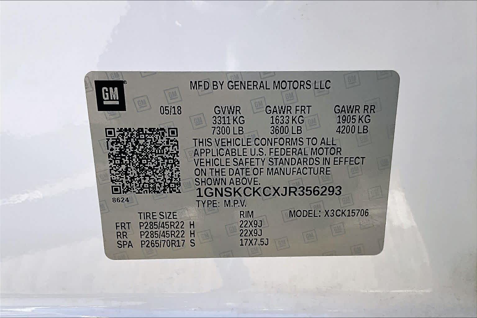 2018 Chevrolet Tahoe Premier Summit White at Ron Craft Chevrolet Cadillac