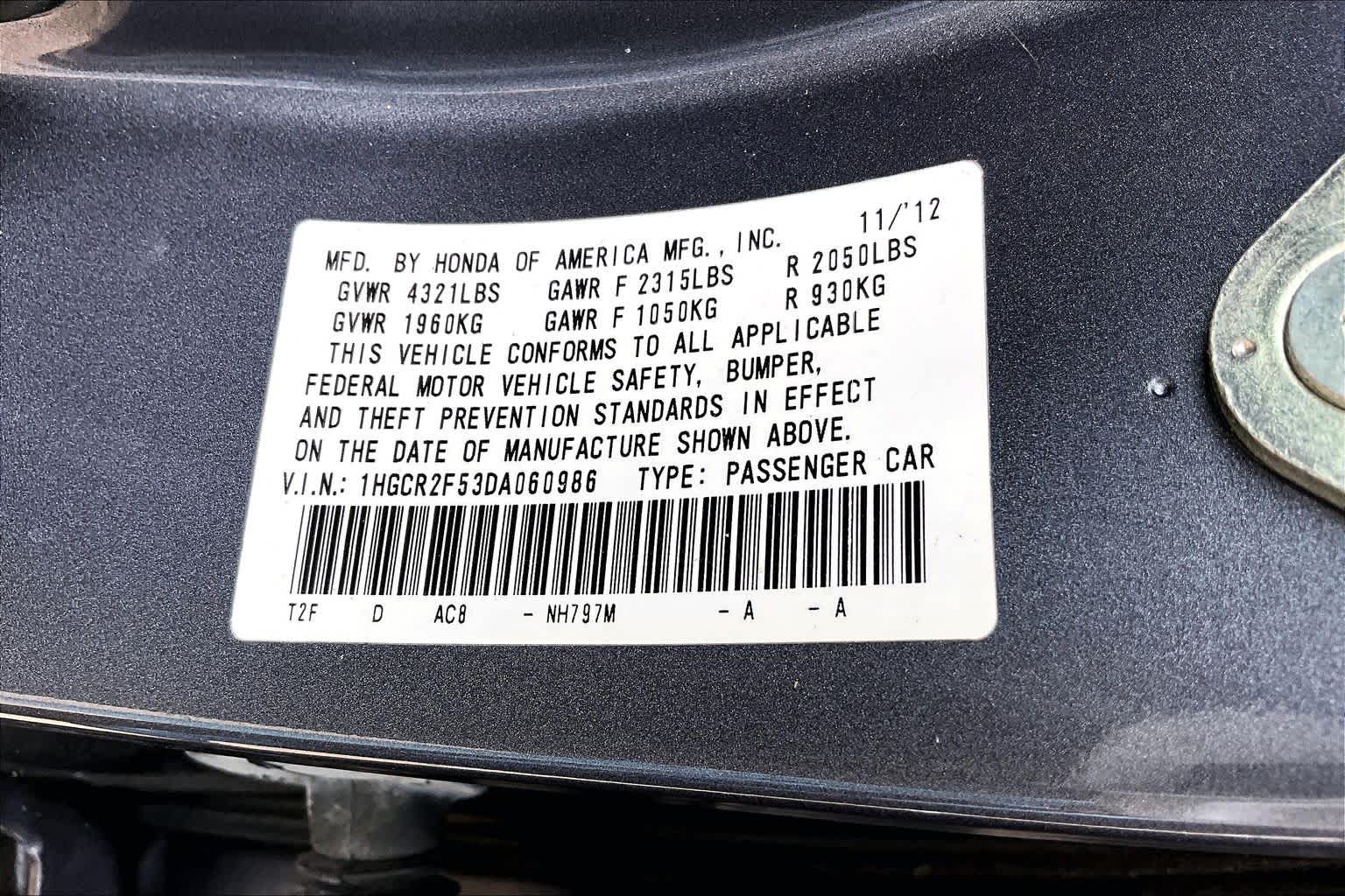 2013 Honda Accord Sport Modern Steel Metallic at Sterling McCall Nissan