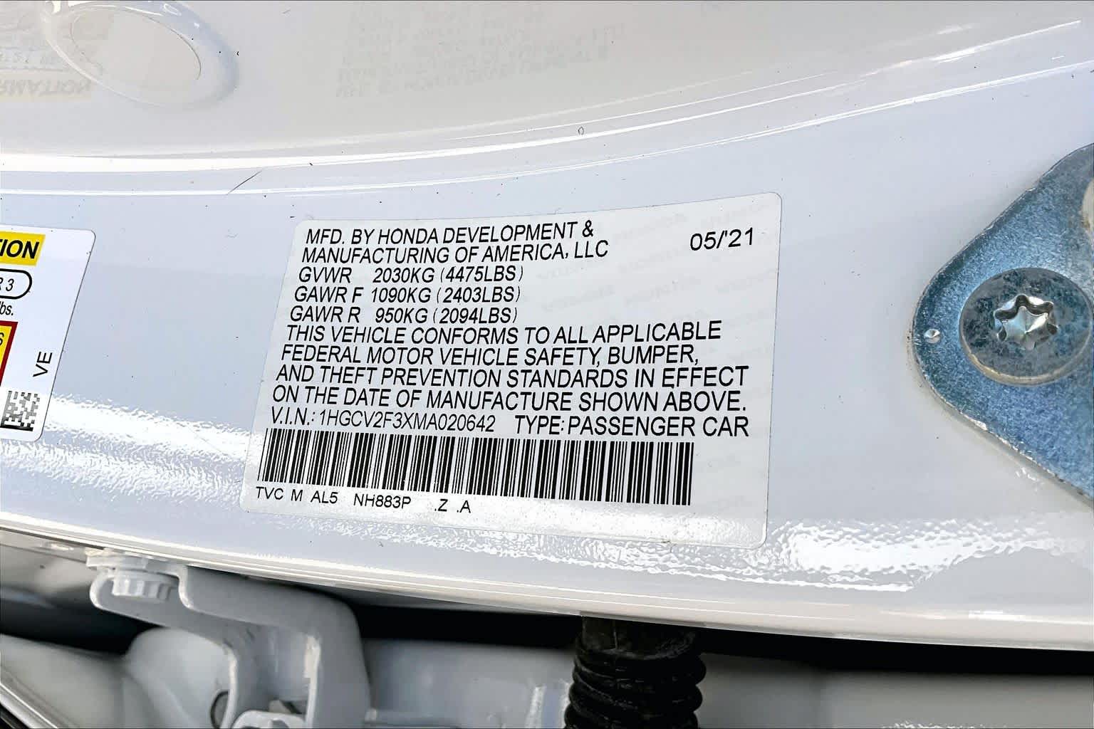 2021 Honda Accord Sedan photo 36 of 36
