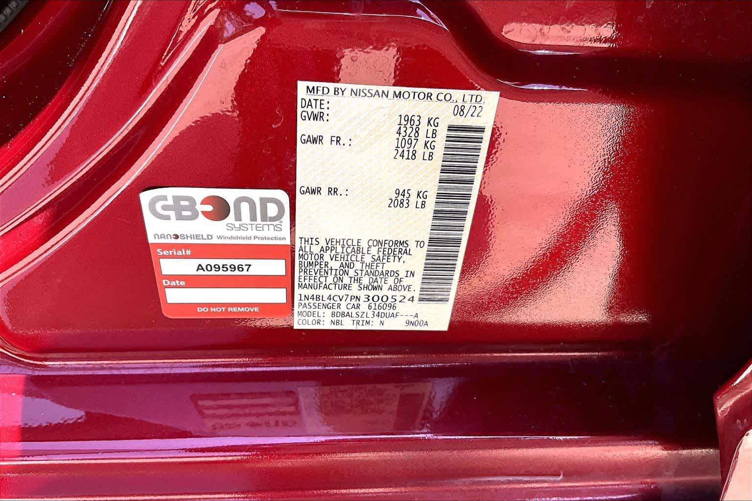 2023 Nissan Altima 2.5 SR Scarlet Ember Tintcoat at Friendly Ford Crosby