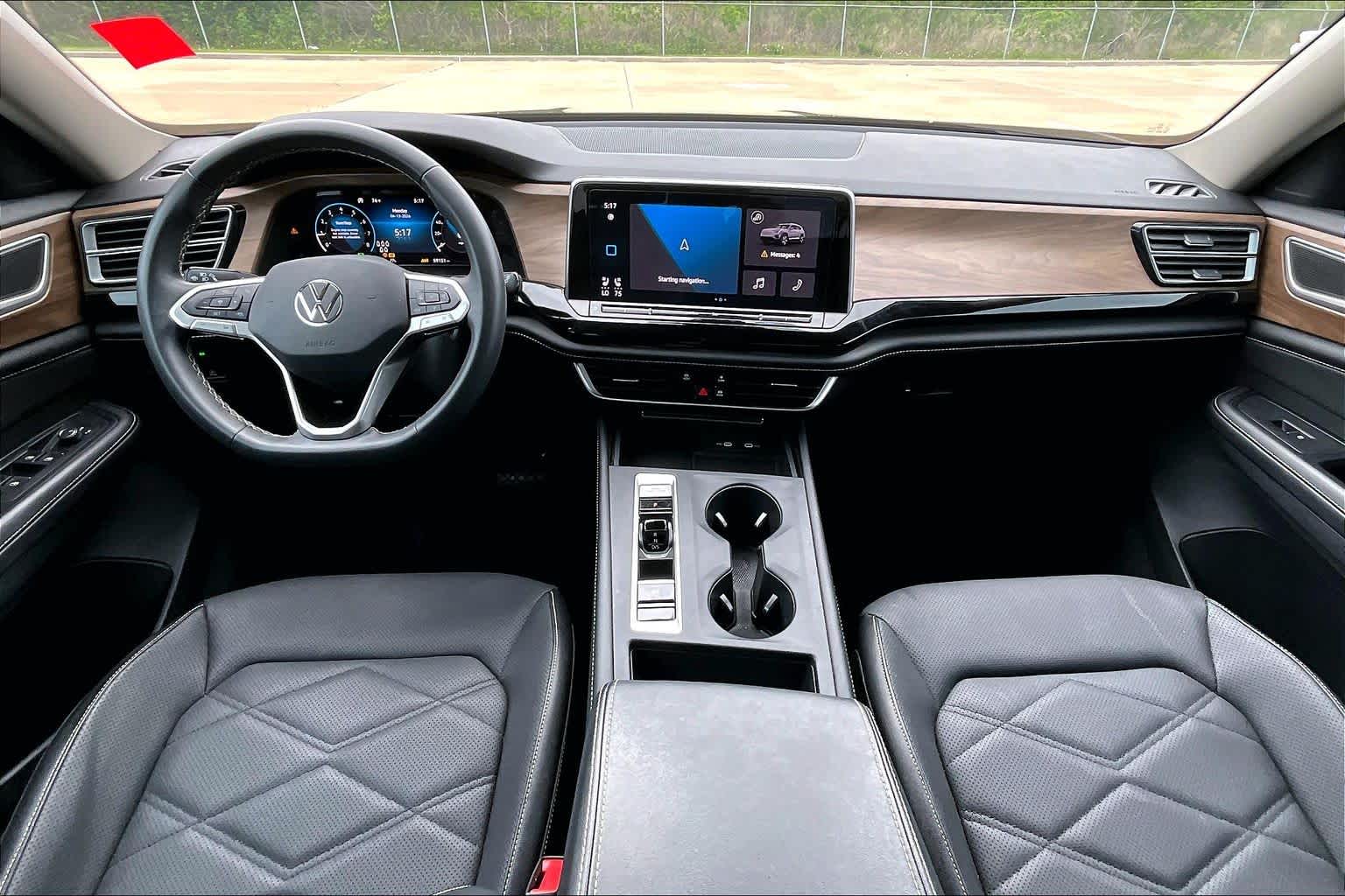2024 Volkswagen Atlas 2.0T SE Deep Black Pearl at AutoNation Chrysler Jeep Dodge Ram Spring