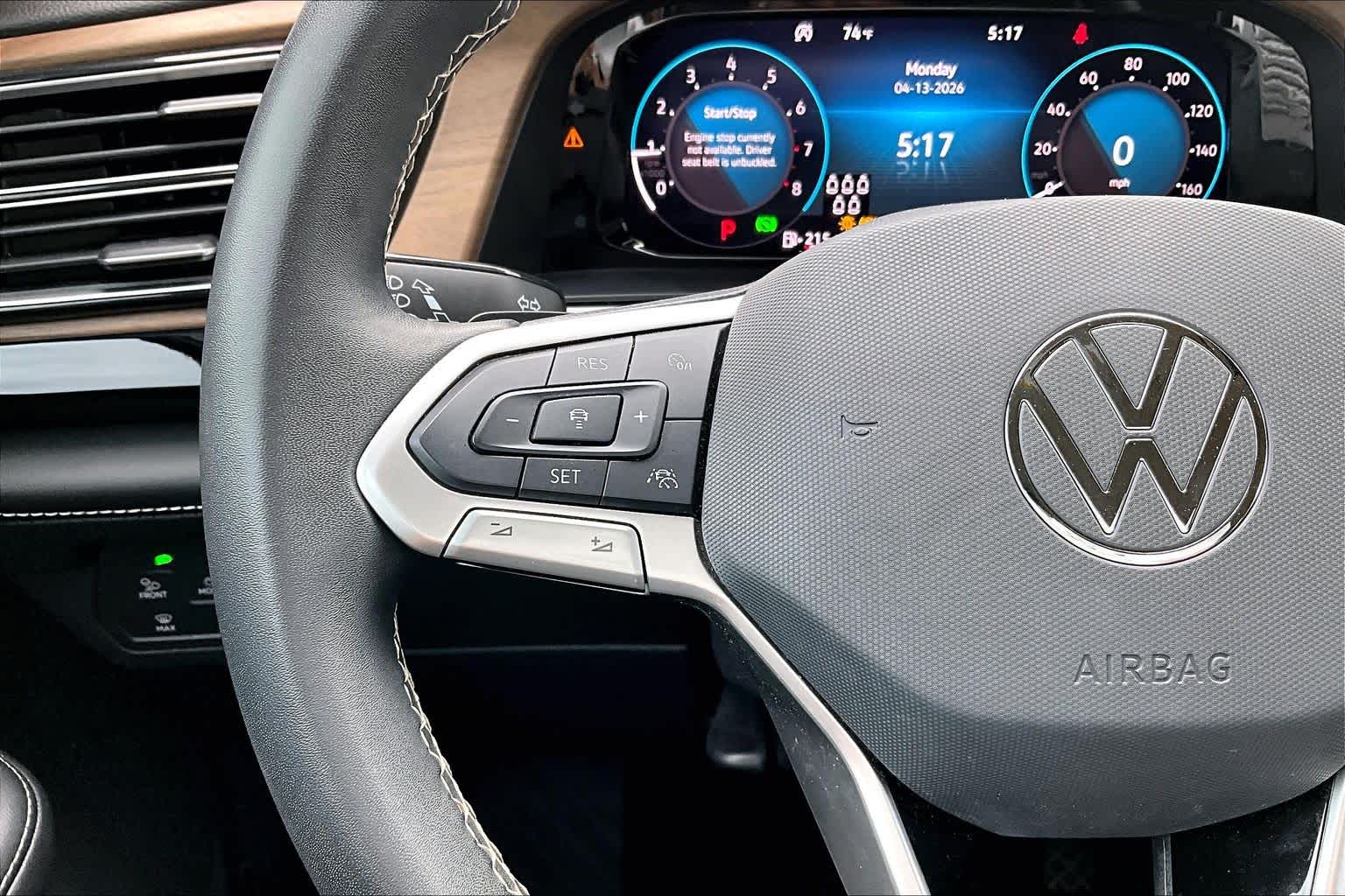 2024 Volkswagen Atlas 2.0T SE Deep Black Pearl at AutoNation Chrysler Jeep Dodge Ram Spring