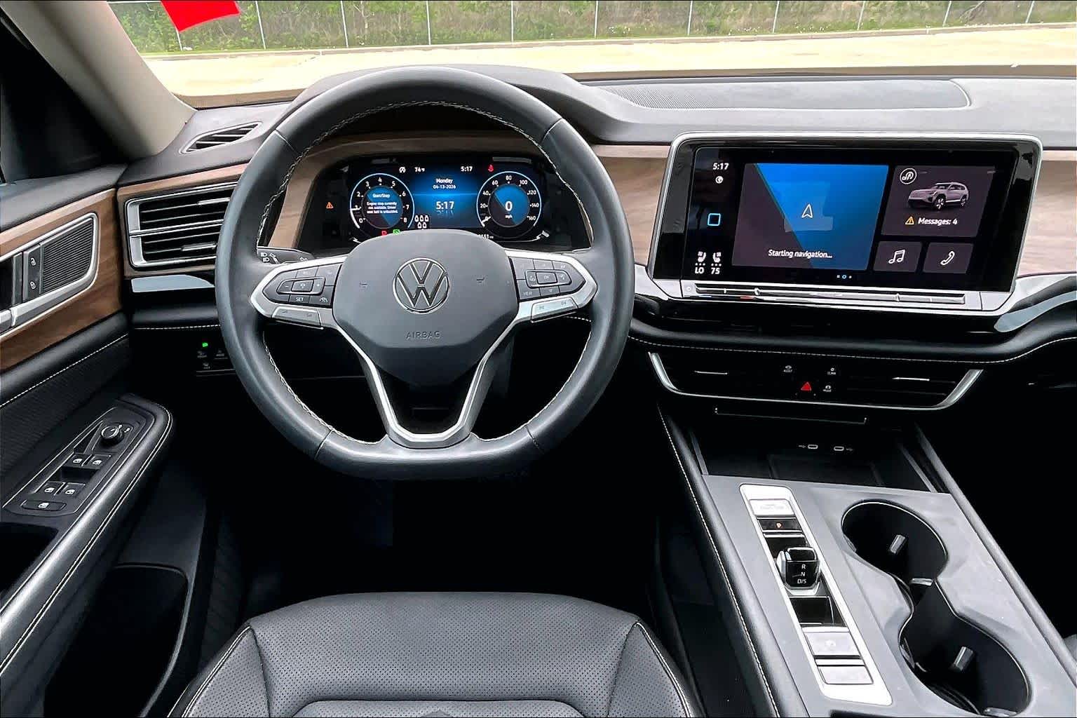 2024 Volkswagen Atlas 2.0T SE Deep Black Pearl at AutoNation Chrysler Jeep Dodge Ram Spring