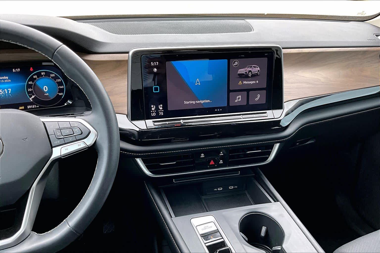 2024 Volkswagen Atlas 2.0T SE Deep Black Pearl at AutoNation Chrysler Jeep Dodge Ram Spring