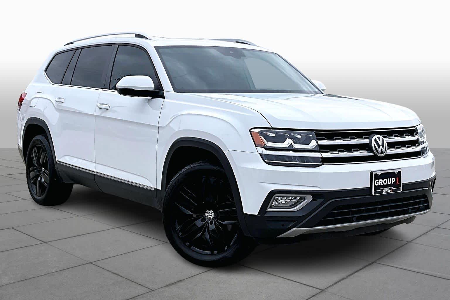 2019 Volkswagen Atlas 3.6L V6 SEL Pure White at Mercedes-Benz of Houston North