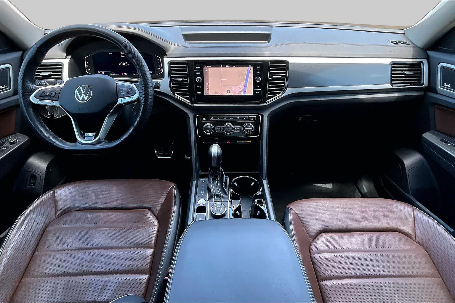 2023 Volkswagen Atlas 3.6L V6 SEL Premium R-Line Opal White Pearl at Group 1 GMC Buick South