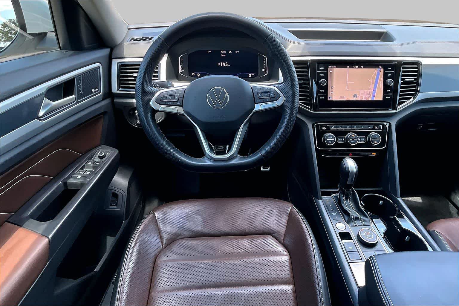 2023 Volkswagen Atlas 3.6L V6 SEL Premium R-Line Opal White Pearl at Group 1 GMC Buick South