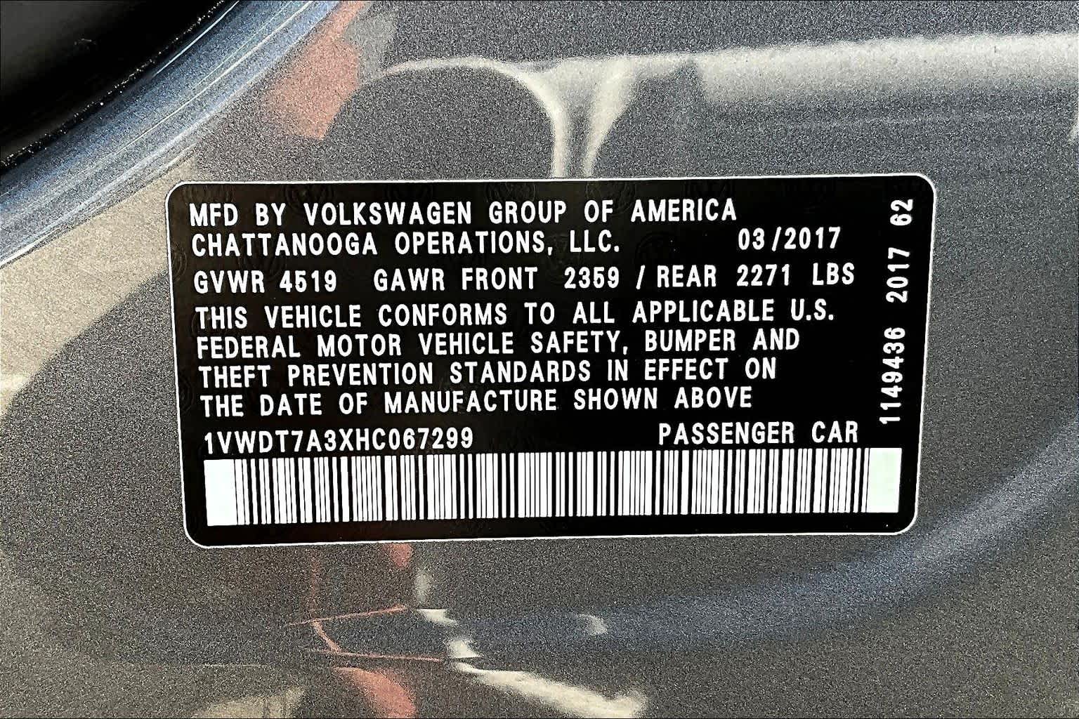 2017 Volkswagen Passat R-Line w/Comfort Pkg Platinum Gray Metallic at Honda of Clear Lake