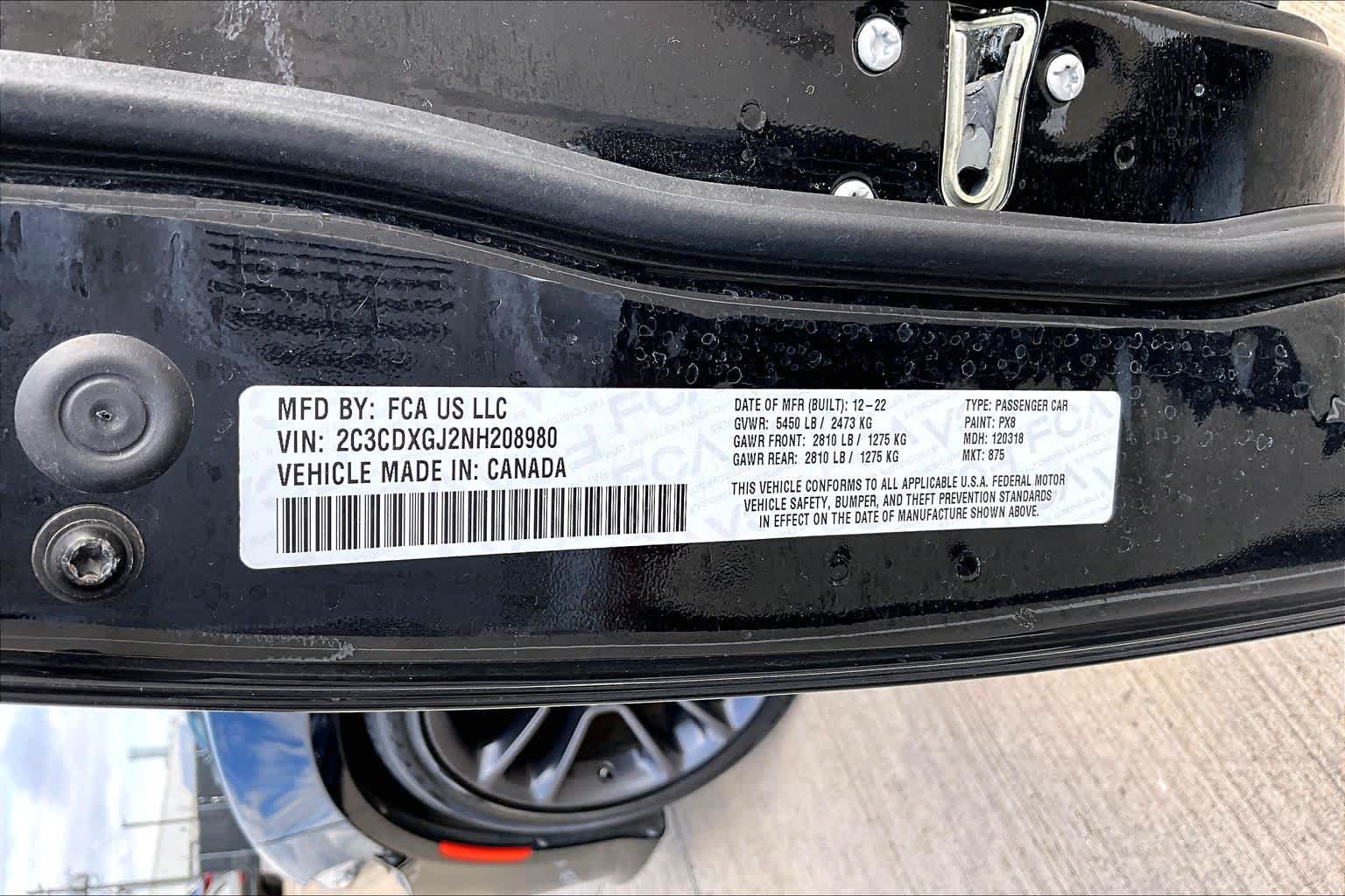 2022 Dodge Charger Scat Pack Pitch Black Clearcoat at Ron Craft Chevrolet Cadillac