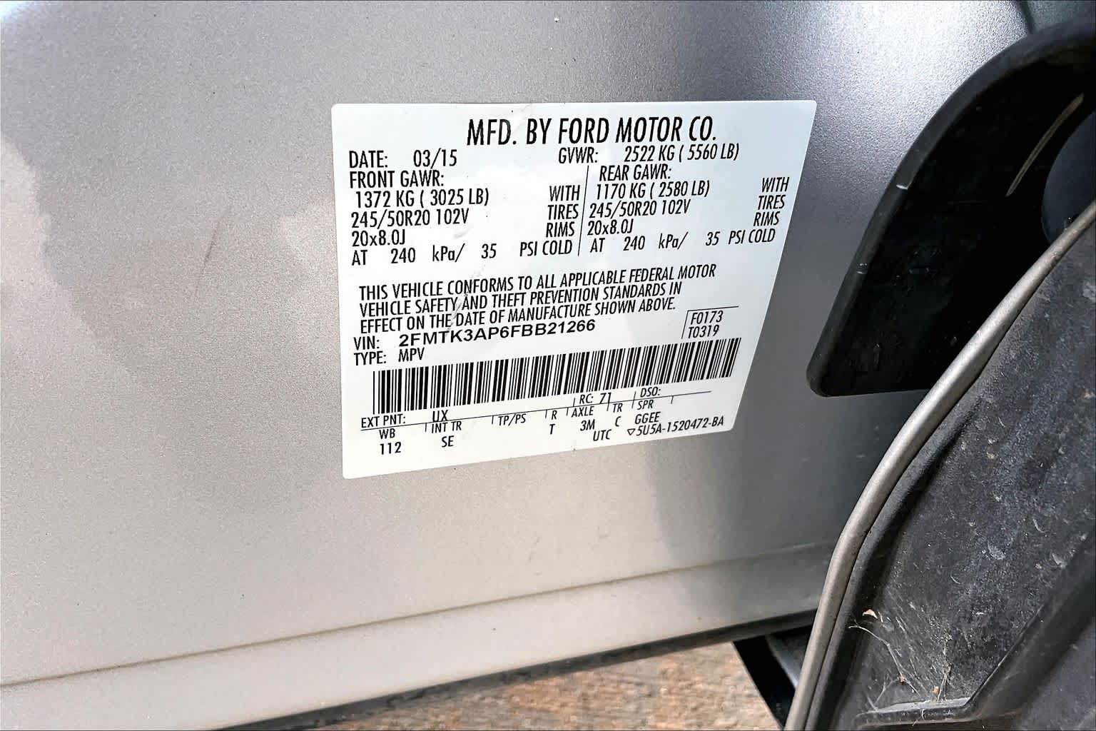 2015 Ford Edge Sport Ingot Silver Metallic at Team Honda