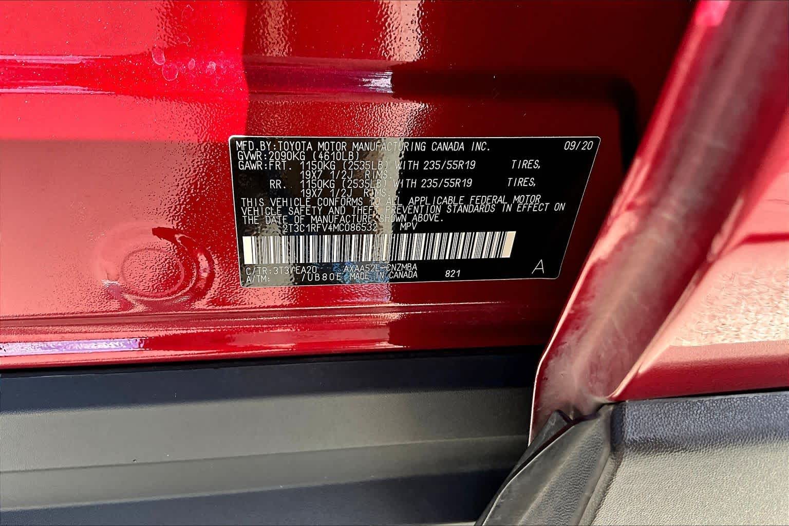 2021 Toyota RAV4 XLE Premium Ruby Flare Pearl at HGreg Houston