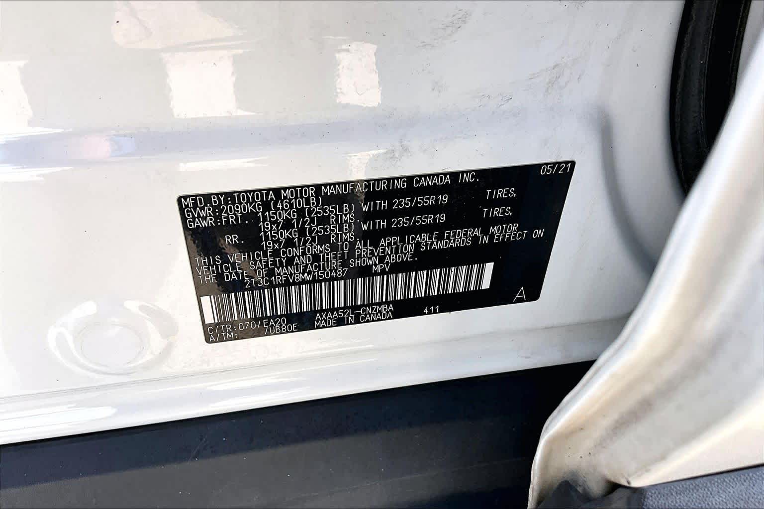 2021 Toyota RAV4 XLE Premium Blizzard Pearl at Lexus Southwest Houston