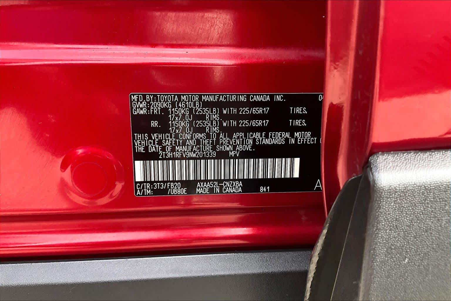2022 Toyota RAV4 LE Ruby Flare Pearl at Sterling McCall Nissan