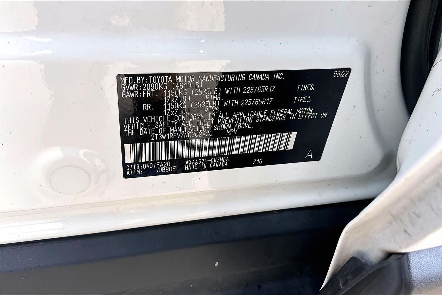 2022 Toyota RAV4 XLE White at AutoNation USA Houston