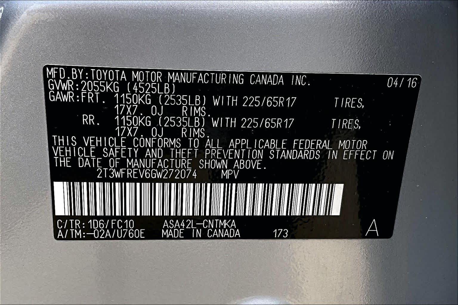 2016 Toyota RAV4 XLE Silver Sky Metallic at AutoNation USA Houston