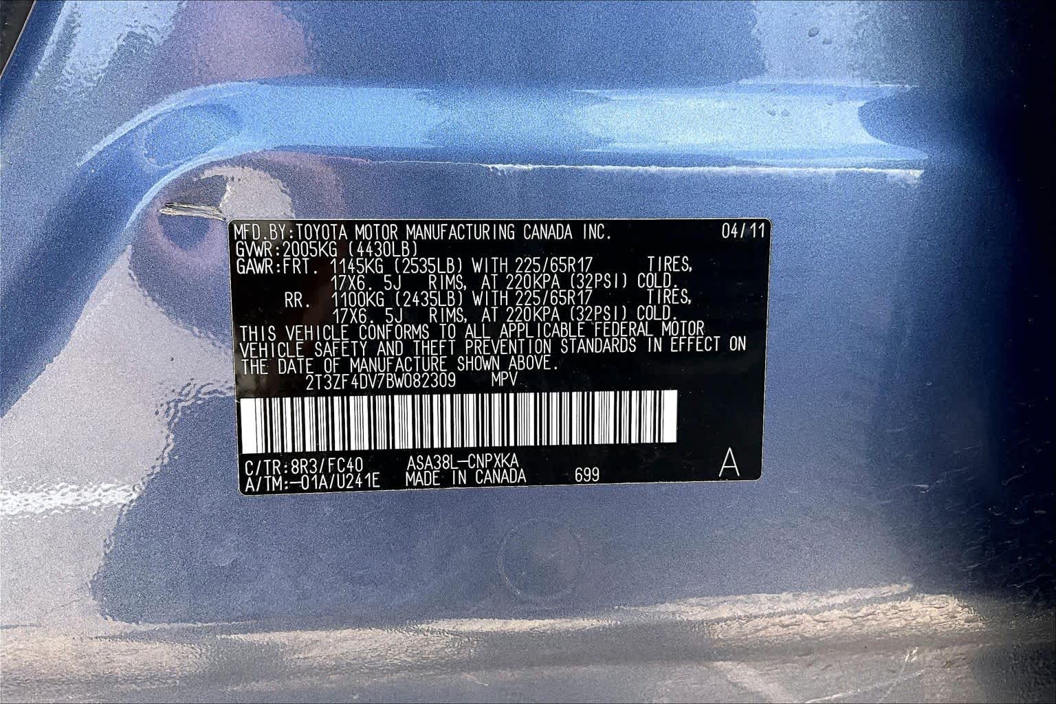2011 Toyota RAV4  Pacific Blue Metallic at Mac Haik Ford