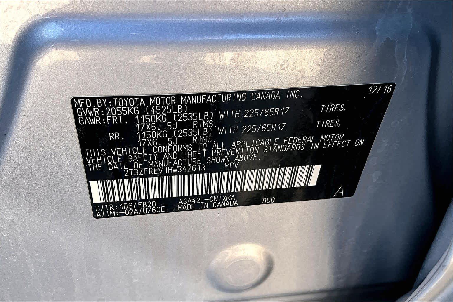 2017 Toyota RAV4 LE Silver Sky Metallic at AutoNation USA Houston