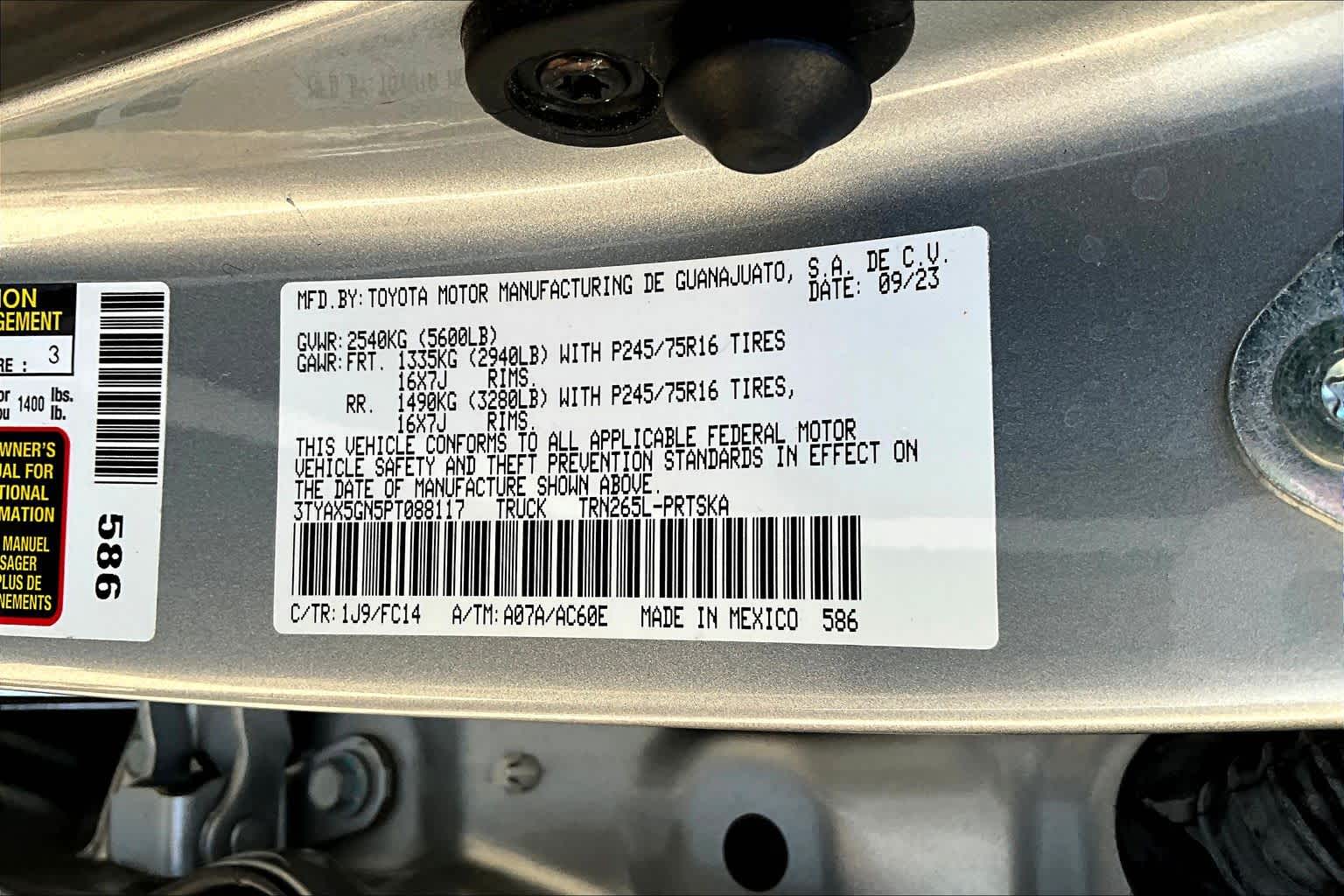 2023 Toyota Tacoma SR5 Celestial Silver Metallic at Sterling McCall Lexus of Clear Lake