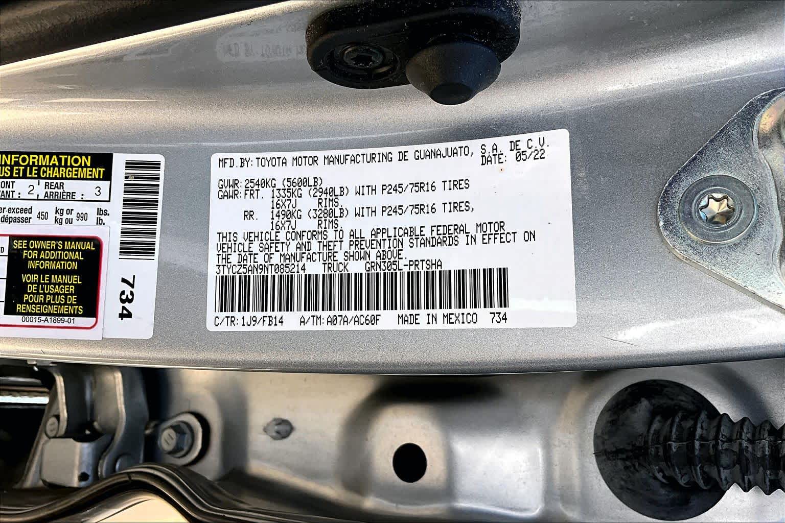 2022 Toyota Tacoma SR Celestial Silver Metallic at Sterling McCall Nissan