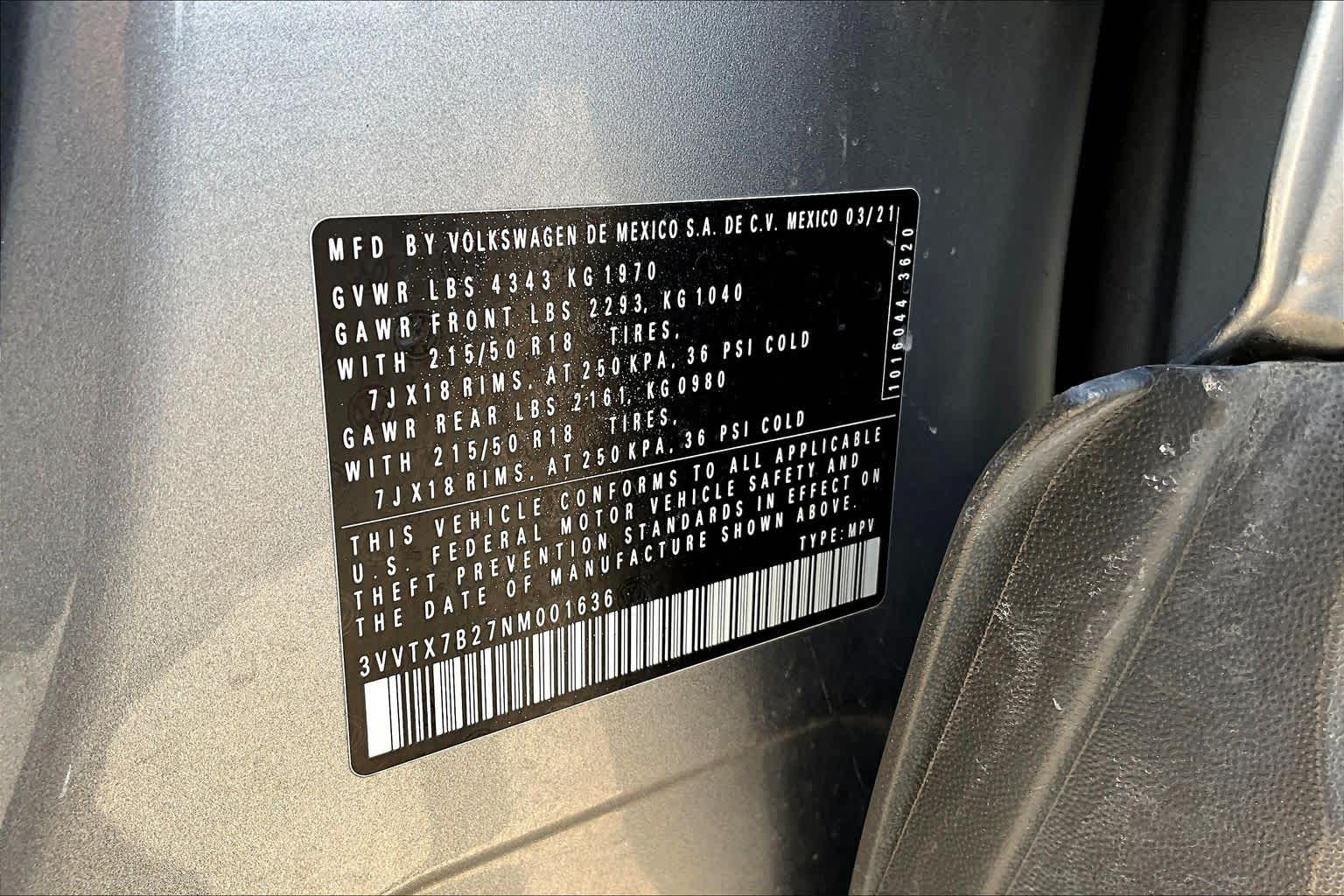 2022 Volkswagen Taos SE Pyrite Silver Metallic at Westside Kia