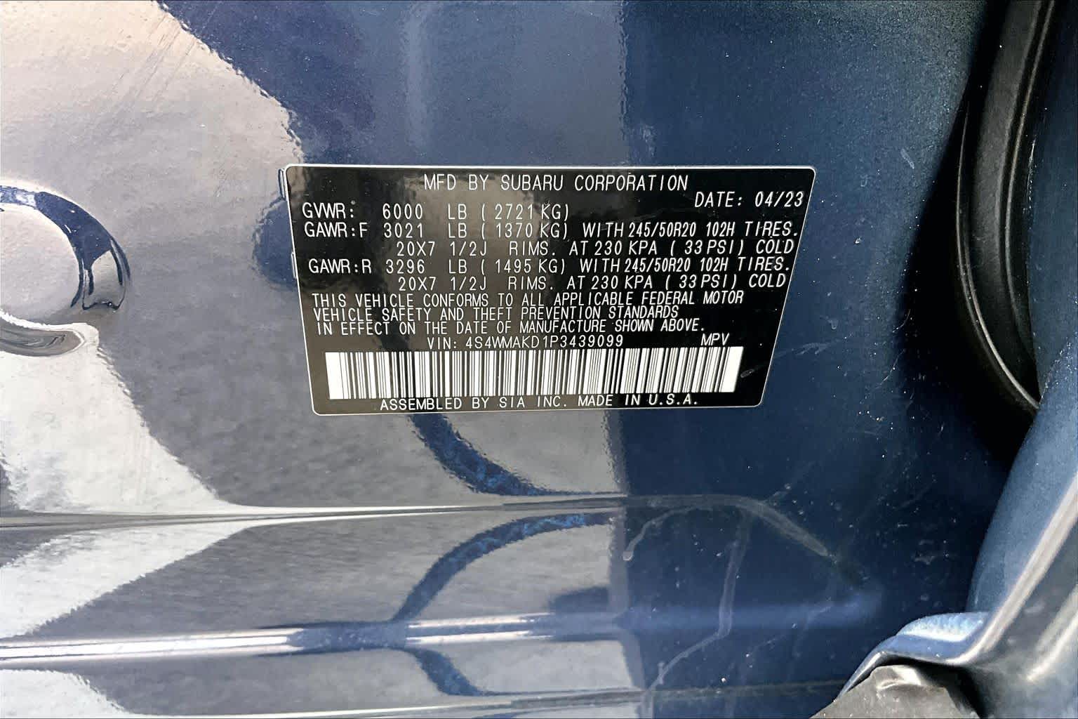 2023 Subaru Ascent Onyx Edition Limited Cosmic Blue Pearl at Group 1 Toyota Southwest