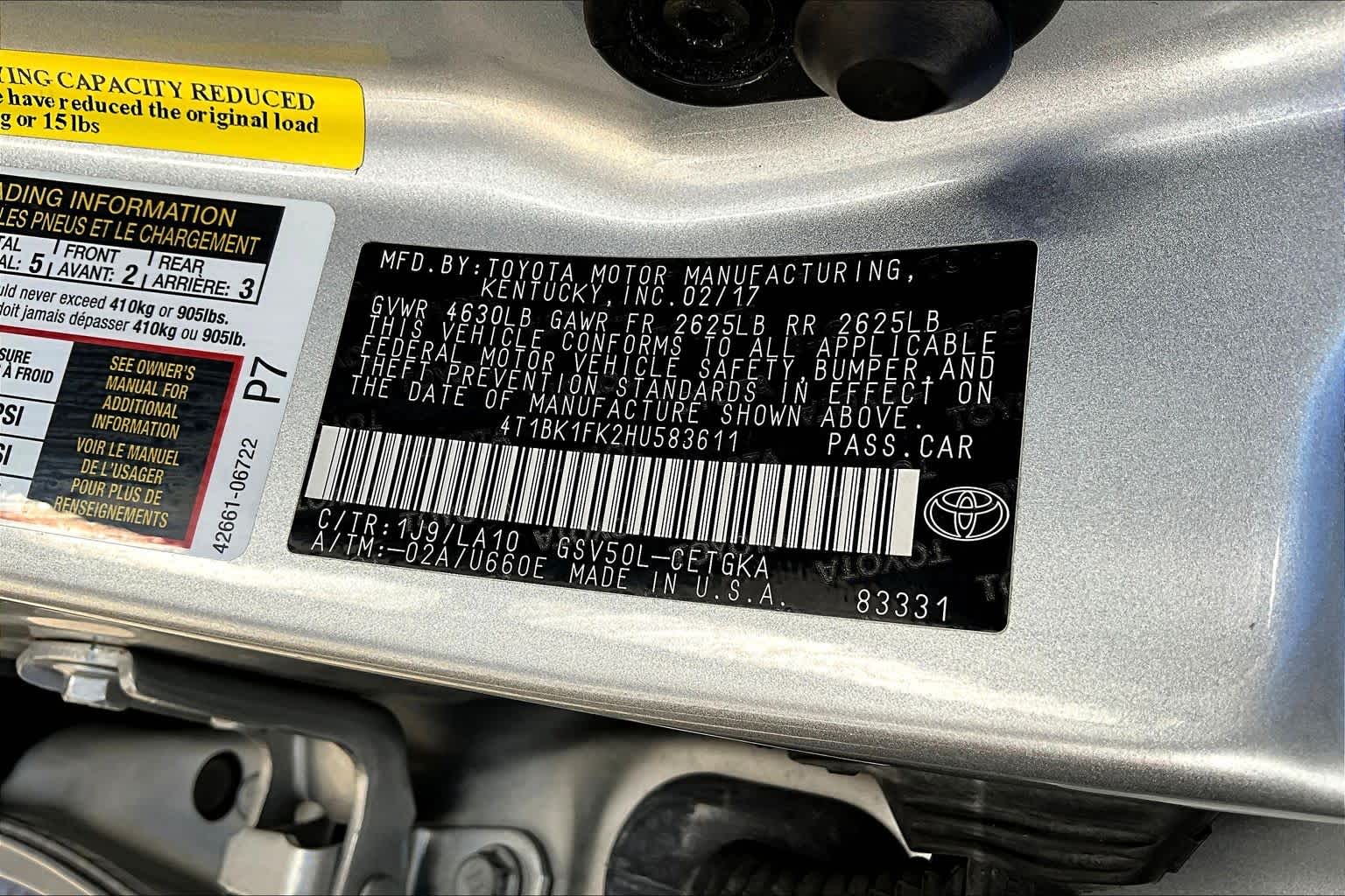 2017 Toyota Camry XLE V6 Celestial Silver Metallic at Tomball Ford