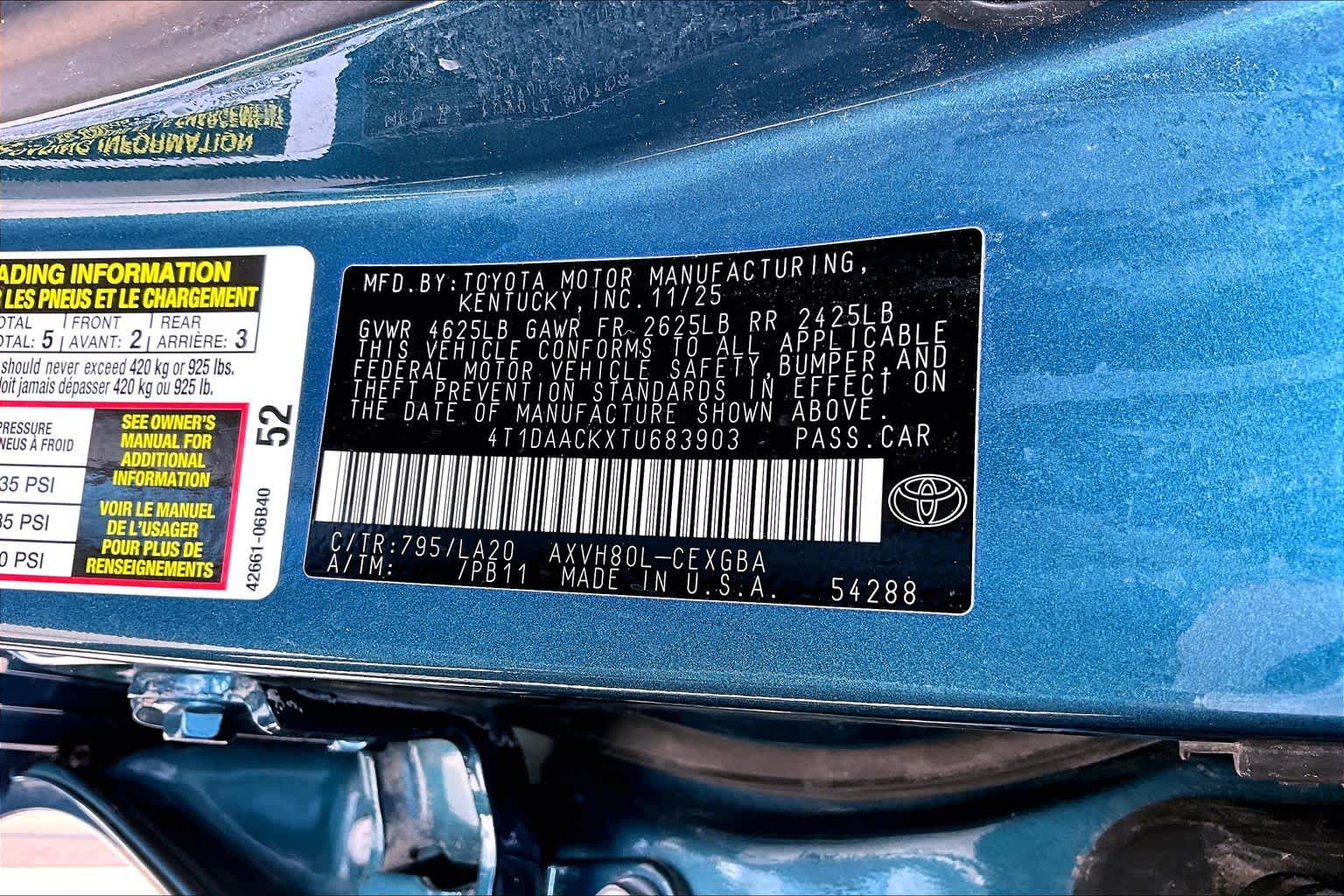 2026 Toyota Camry XLE Ocean Gem at Team Honda