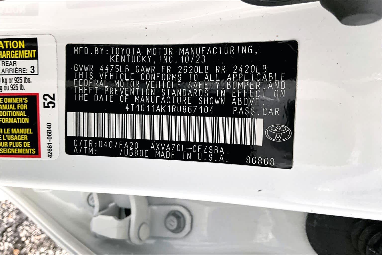 2024 Toyota Camry SE Ice Cap at Lone Star Chevrolet