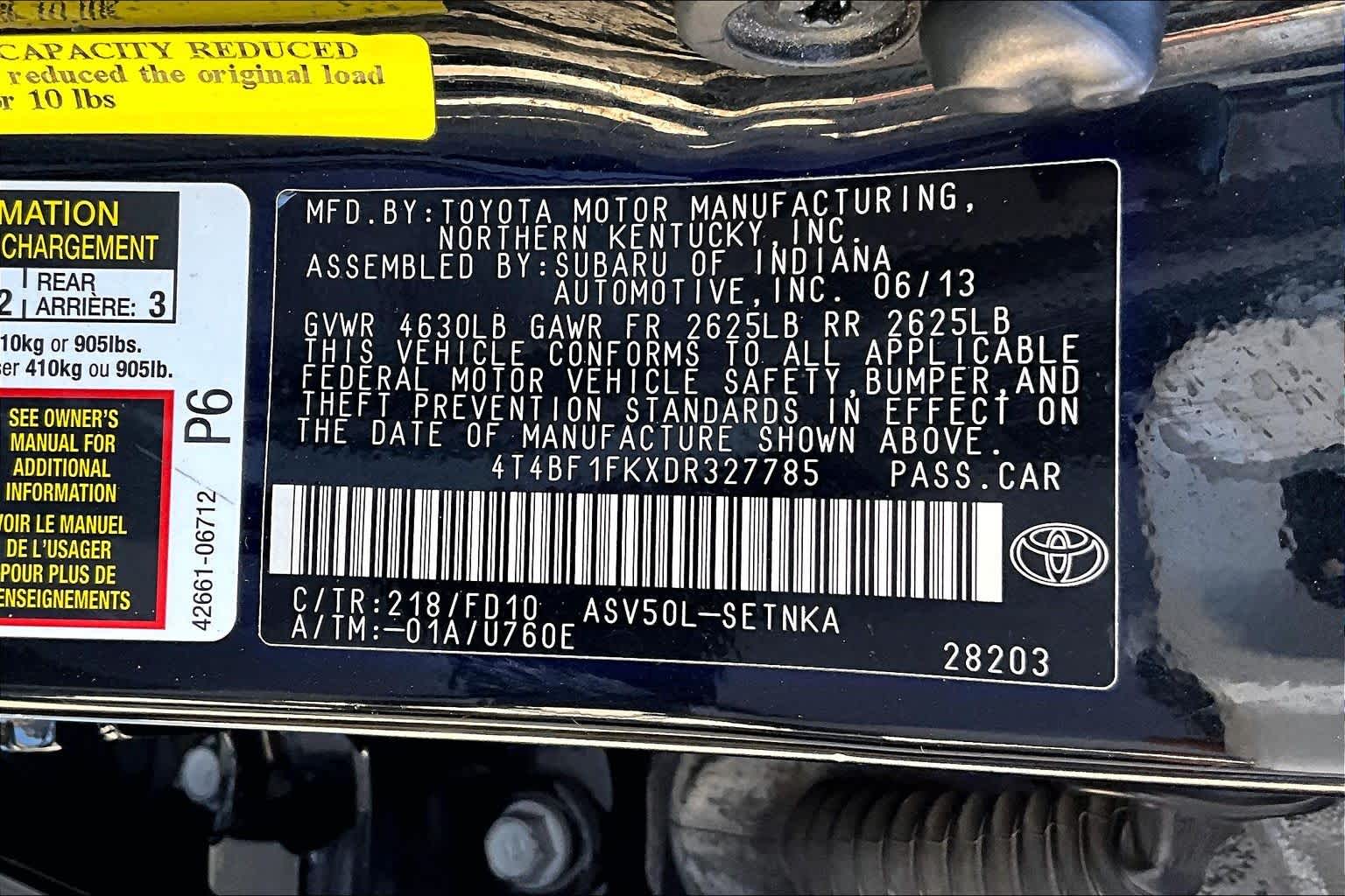 2013 Toyota Camry LE Attitude Black Metallic at Lexus Southwest Houston