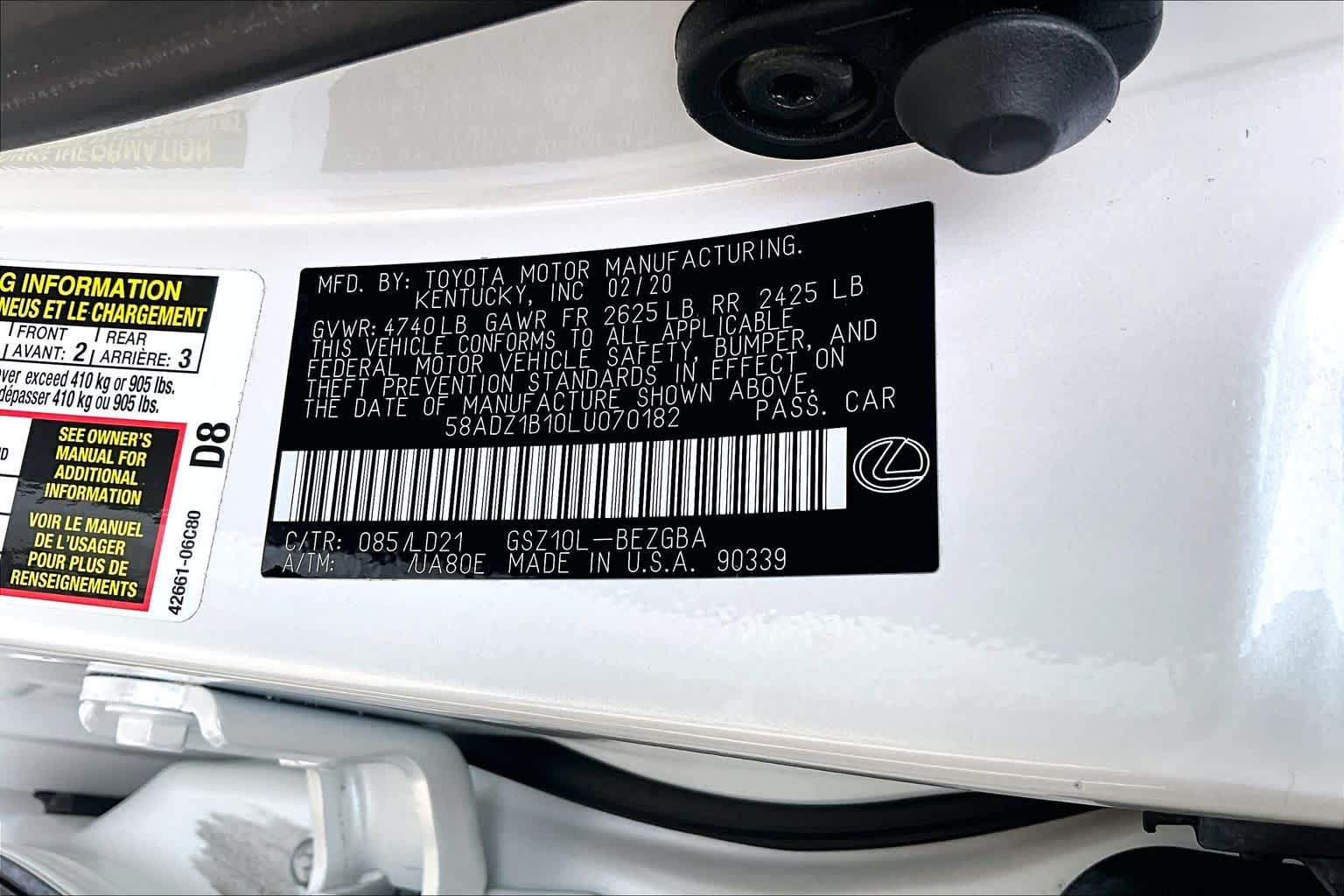 2020 Lexus ES 350 photo 37 of 37