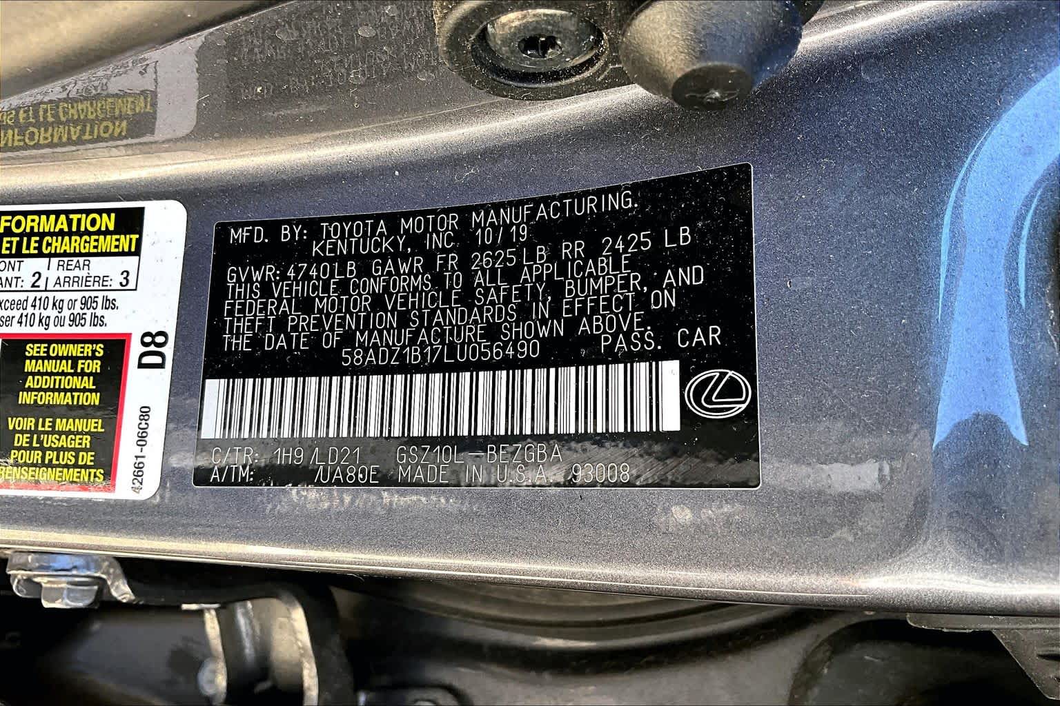 2020 Lexus ES 350 photo 36 of 36