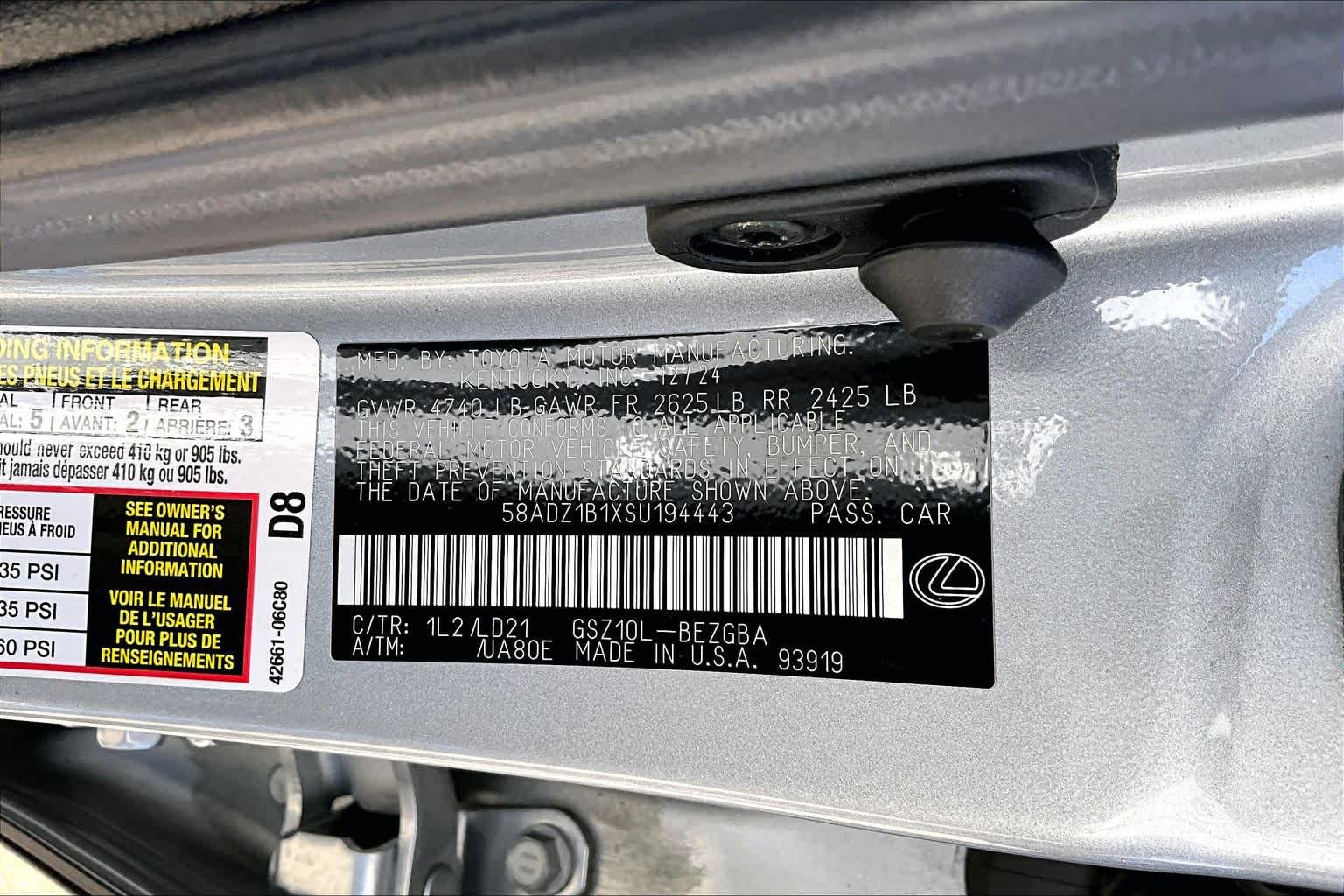 2025 Lexus ES  Iridium at Mercedes-Benz of Houston North