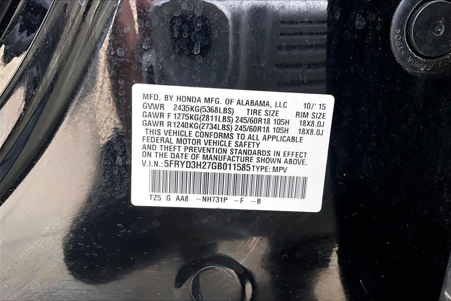 2016 Acura MDX  Graphite Luster Metallic at AutoNation USA Katy