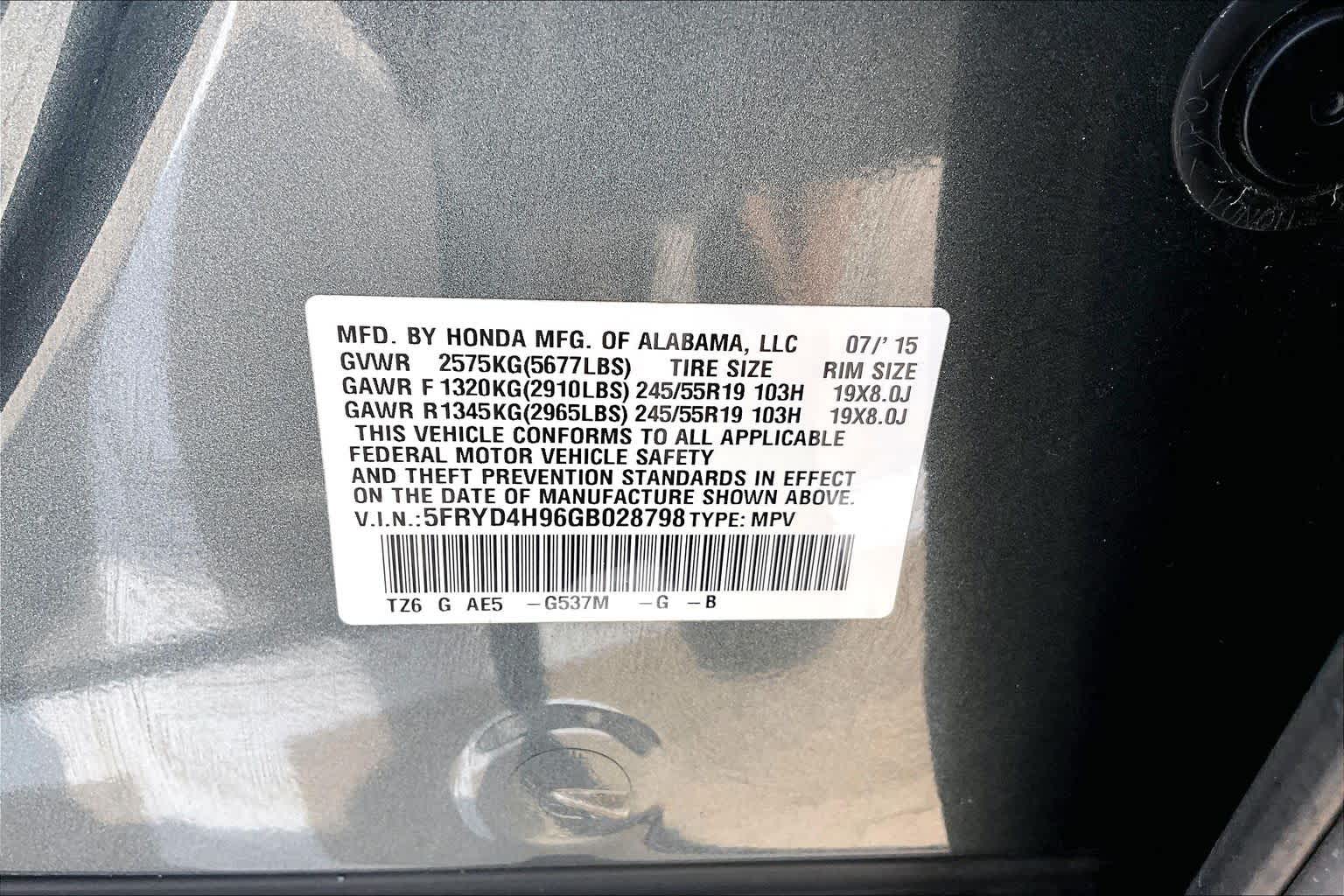 2016 Acura MDX w/Advance Graphite Luster Metallic at AutoNation USA Katy