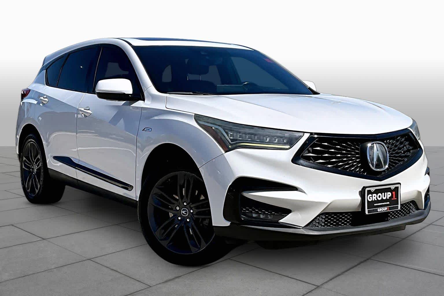 2021 Acura RDX w/A-Spec Package Platinum White Pearl at AutoNation USA Katy