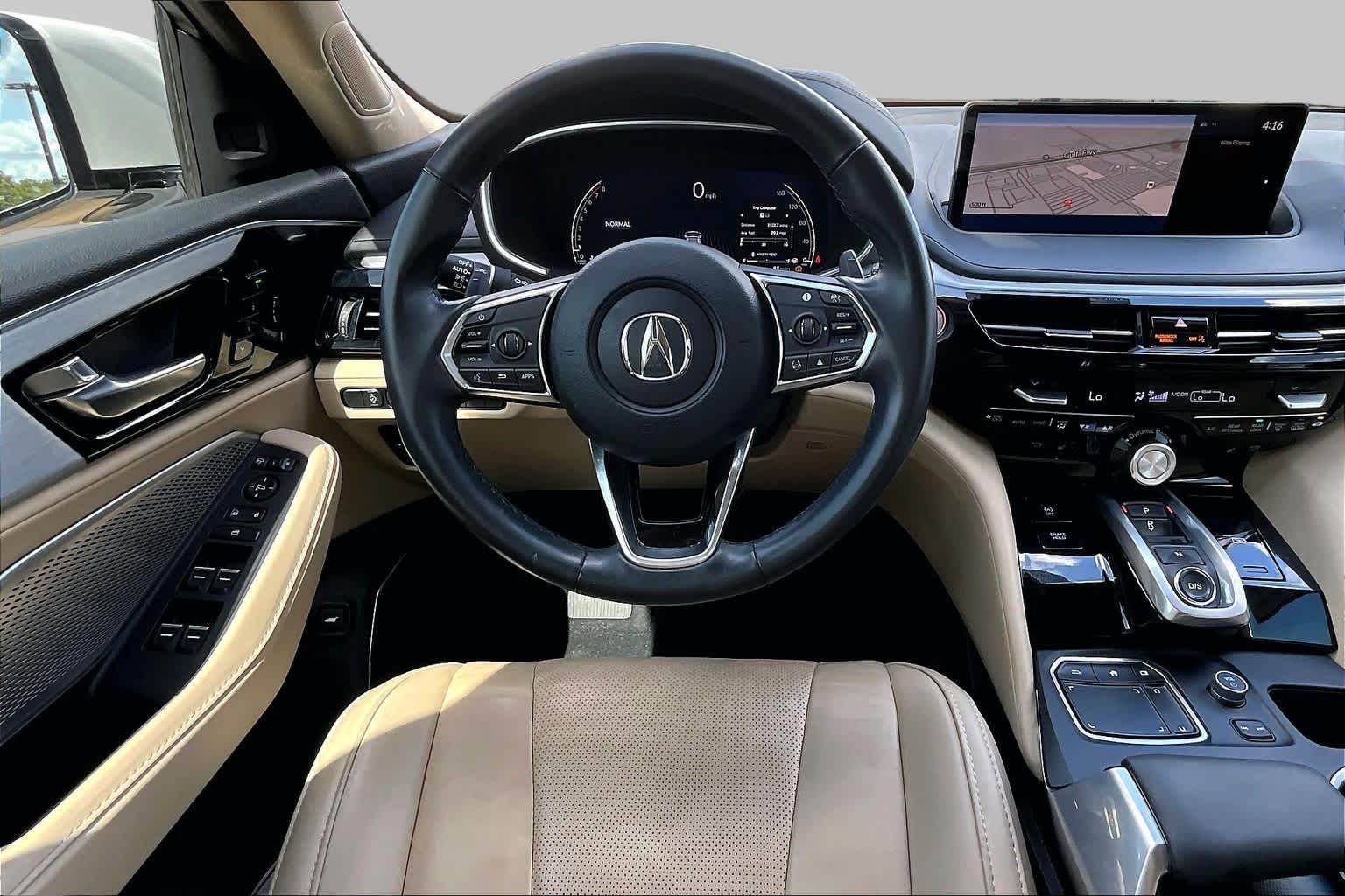 2024 Acura MDX w/Technology Package Platinum White Pearl at AutoNation Chrysler Jeep Dodge Ram Spring