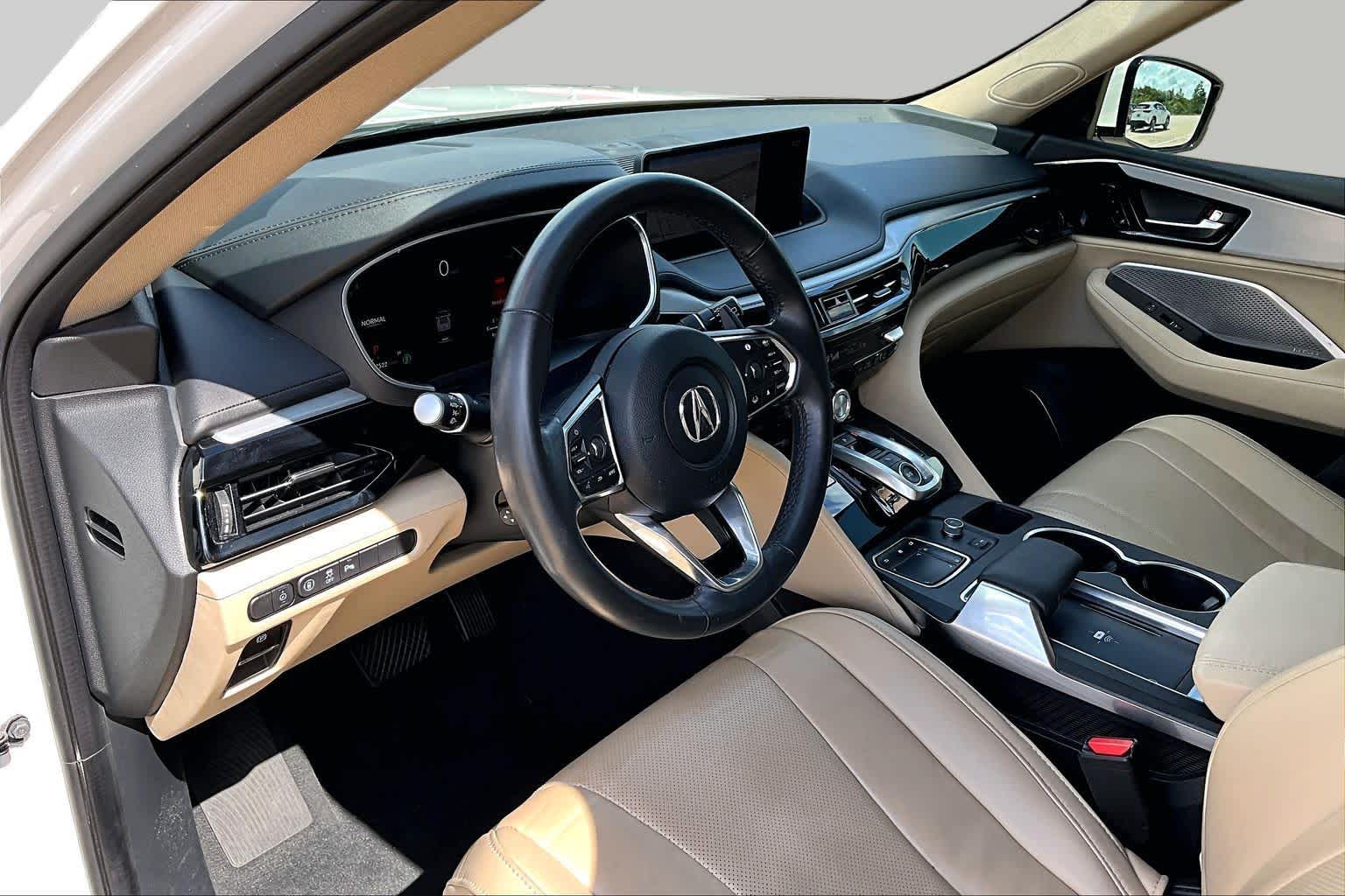 2024 Acura MDX w/Technology Package Platinum White Pearl at AutoNation Chrysler Jeep Dodge Ram Spring