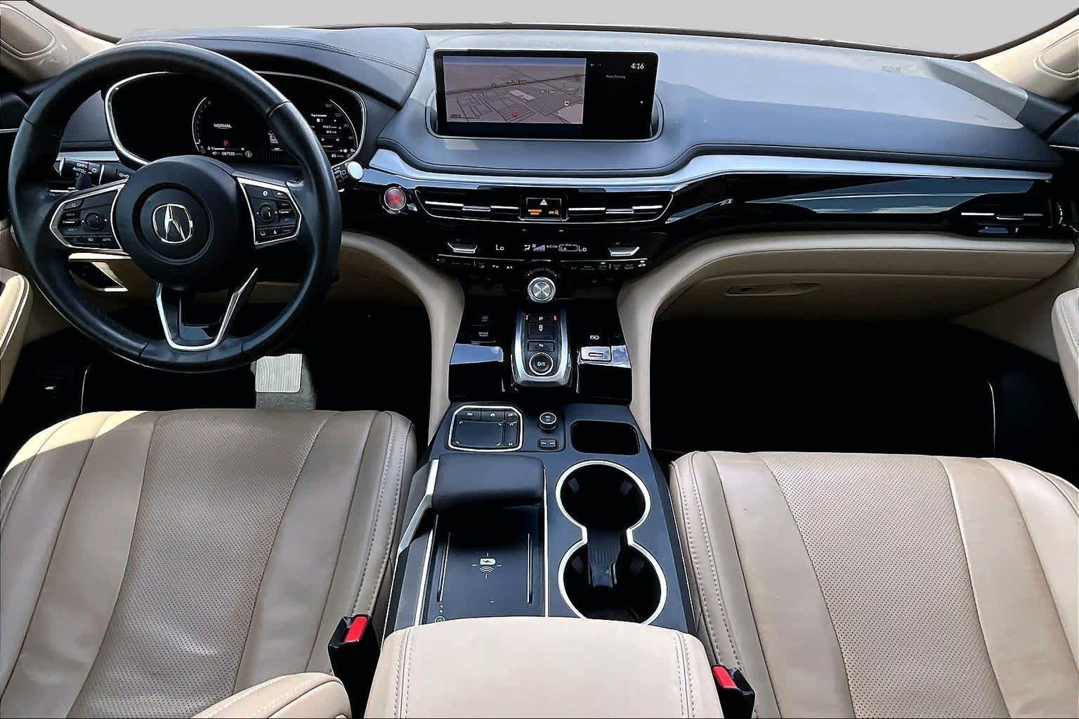2024 Acura MDX w/Technology Package Platinum White Pearl at AutoNation Chrysler Jeep Dodge Ram Spring