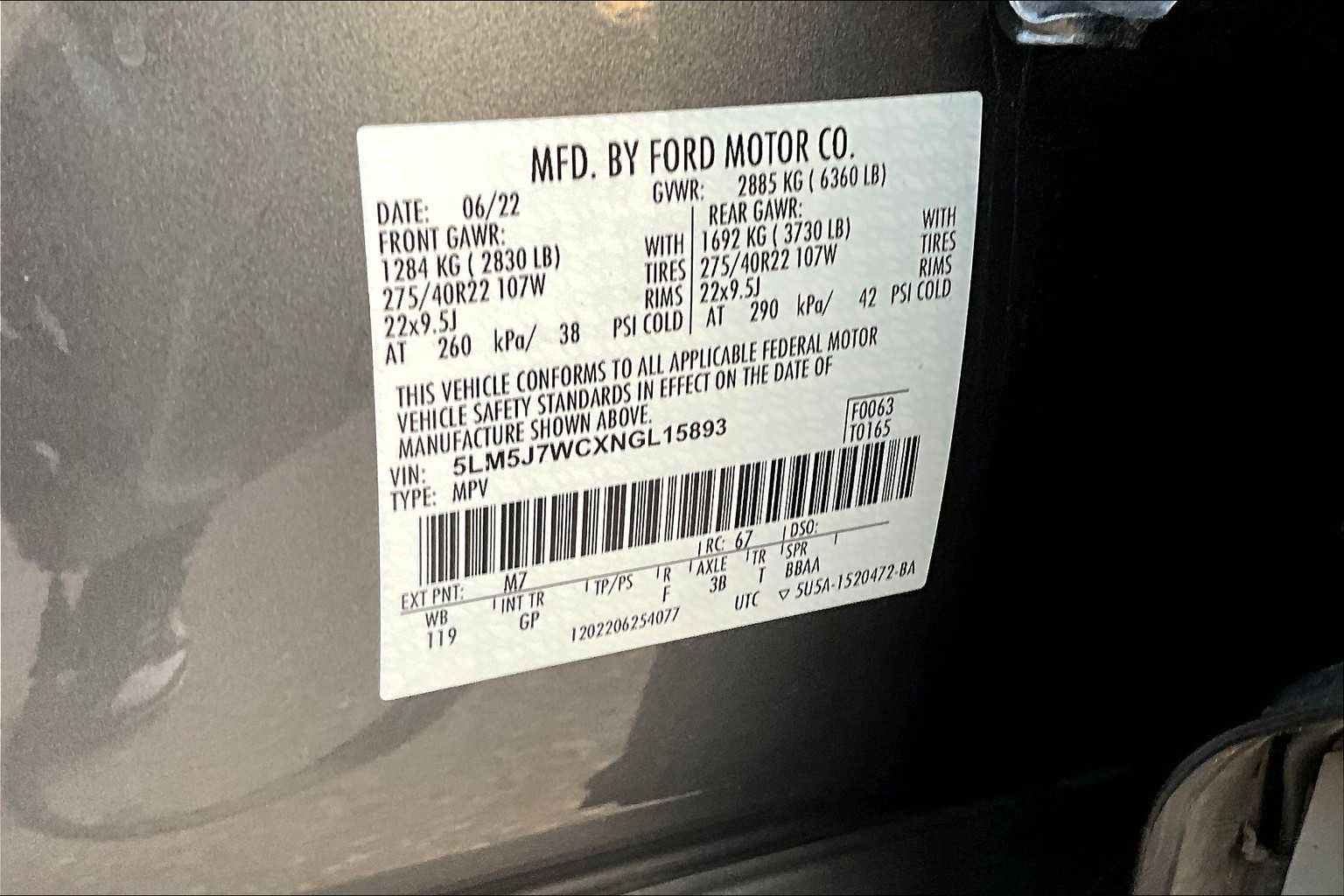 2022 Lincoln Aviator Reserve Asher Gray Metallic Clearcoat at BMW of West Houston