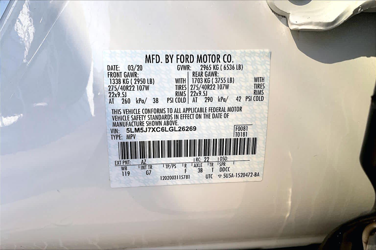 2020 Lincoln Aviator Reserve Pristine White Metallic Tri-Coat at Mercedes-Benz of Houston North