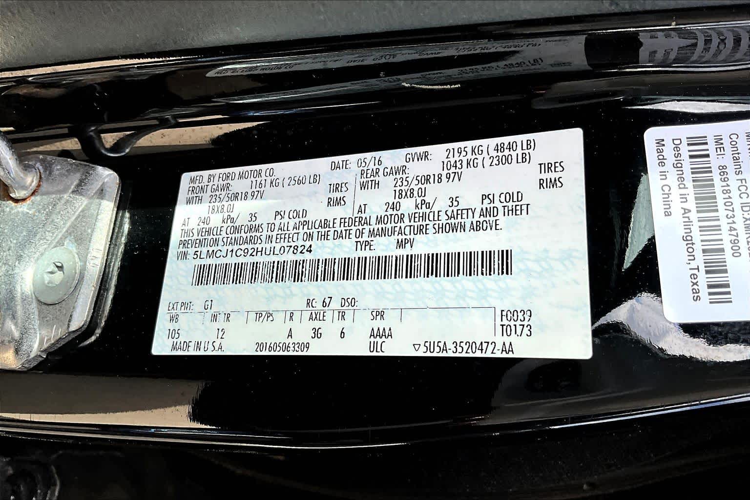 2017 Lincoln MKC Premiere Black Velvet at DeMontrond Auto Country