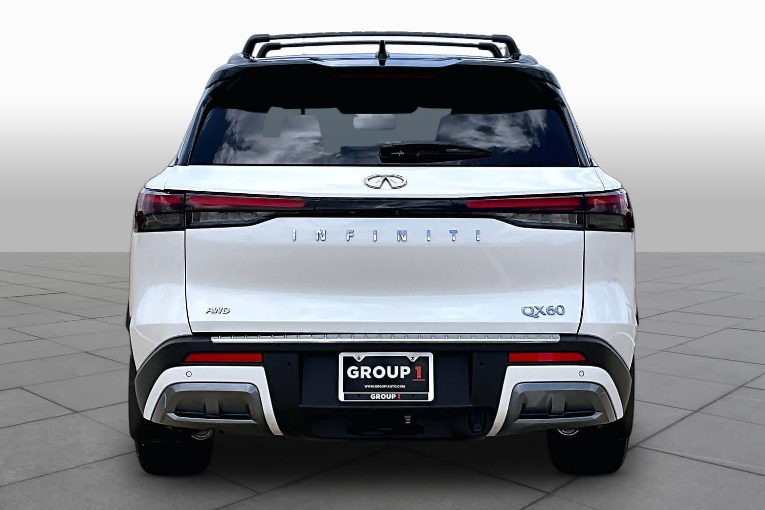 2025 INFINITI QX60 AUTOGRAPH Majestic White/Black Obsidian at AutoNation USA Katy