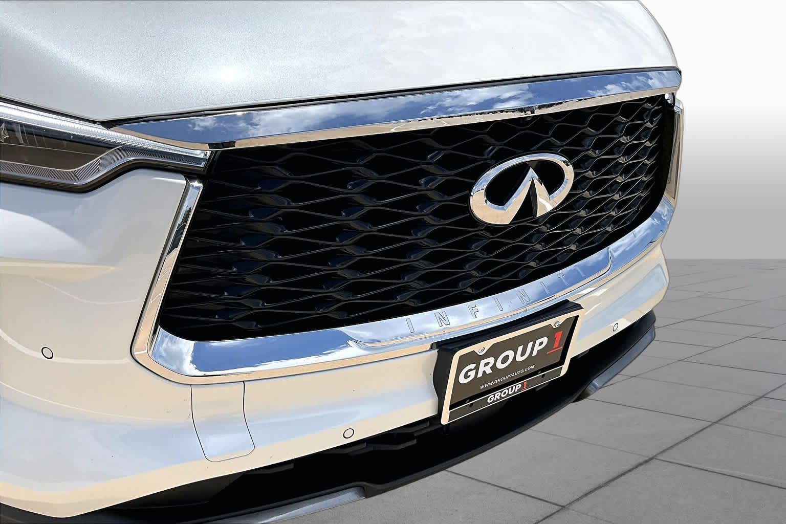 2025 INFINITI QX60 AUTOGRAPH Majestic White/Black Obsidian at AutoNation USA Katy