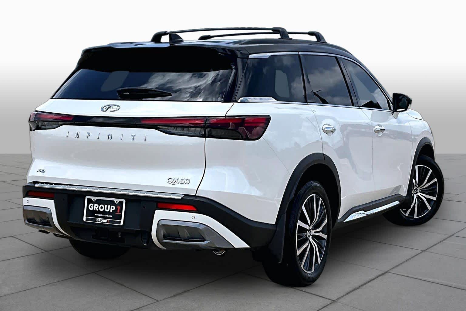 2025 INFINITI QX60 AUTOGRAPH Majestic White/Black Obsidian at AutoNation USA Katy