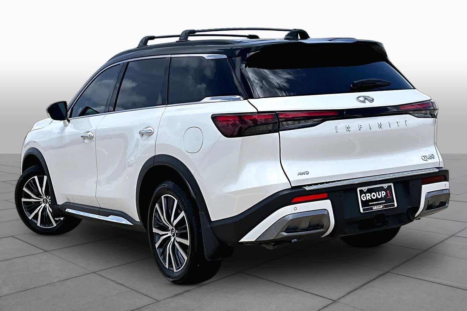 2025 INFINITI QX60 AUTOGRAPH Majestic White/Black Obsidian at AutoNation USA Katy