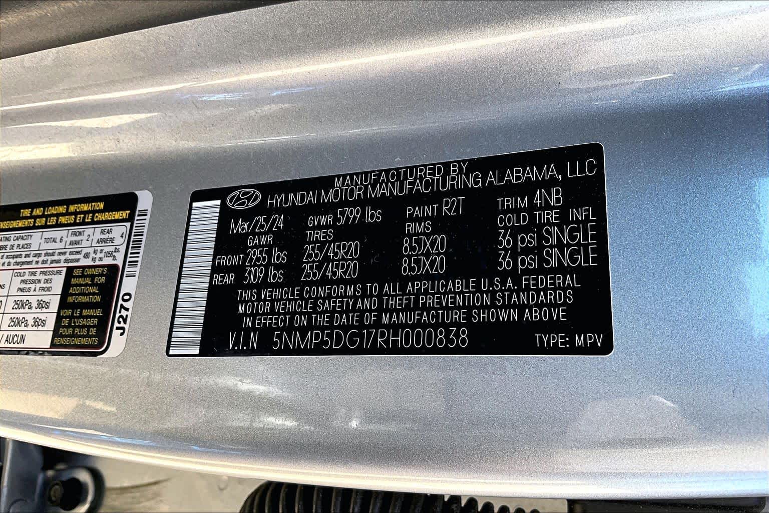 2024 Hyundai Santa Fe Hybrid Calligraphy Shimmering Silver at Lexus Southwest Houston
